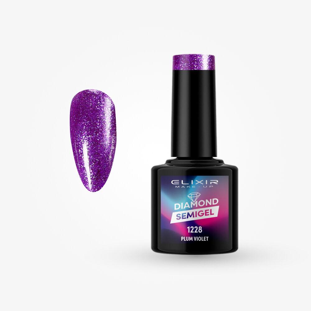 Elixir Gel lak za nokte Laser Diamond 1228, Plum Violet, 8ml