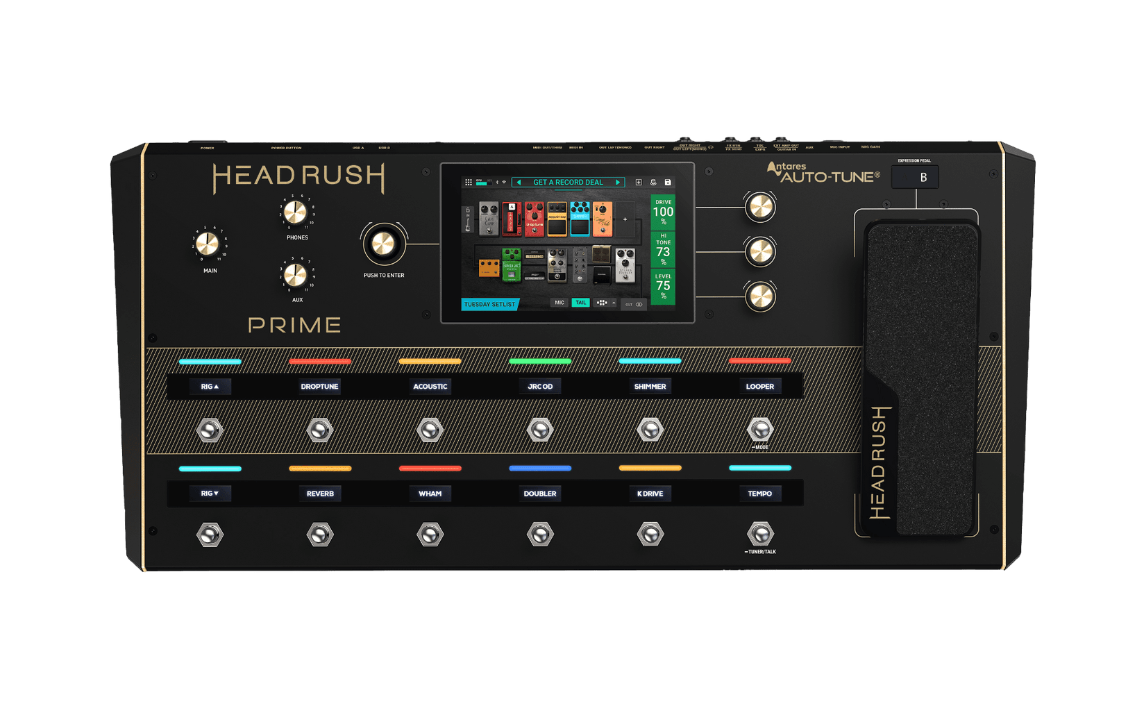 HEADRUSH Multi-efekat procesor za gitare Prime, Crni