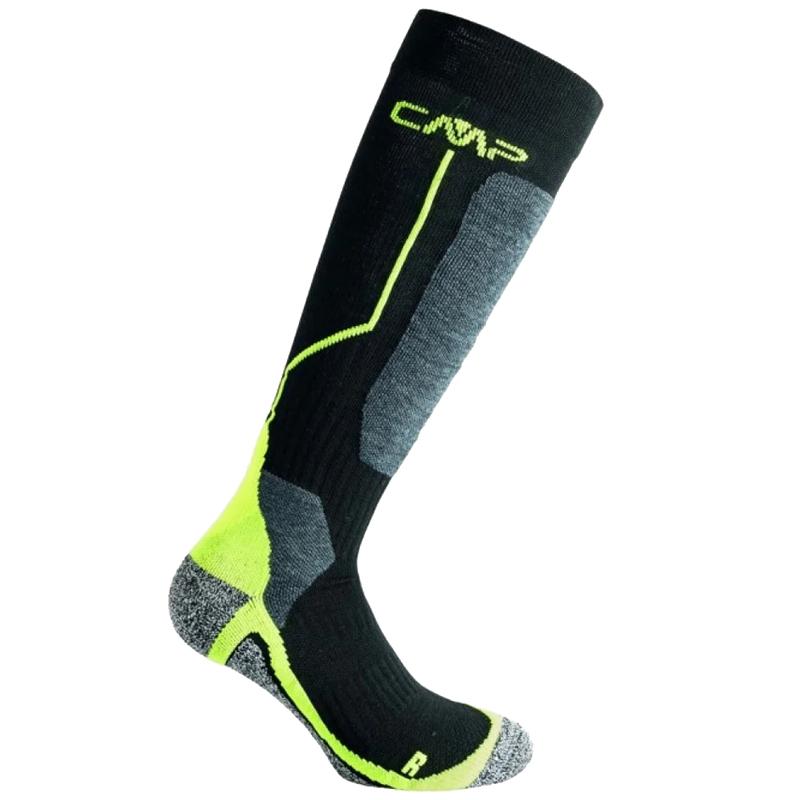 CMP Ski čarape za muškarce Wool, Crno-sive