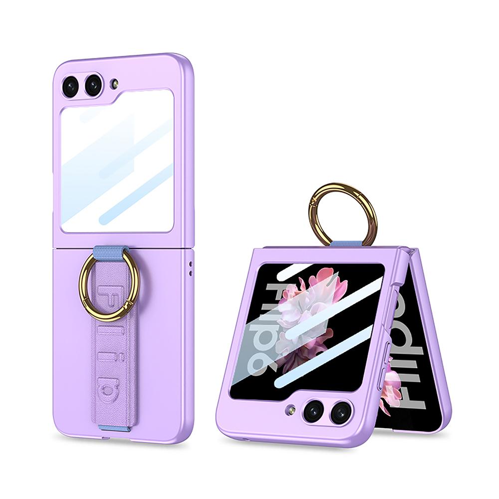 Maska za mobilni telefon STRAP RING CASE za Samsung Galaxy Z Flip 6 5G, Ljubičasta