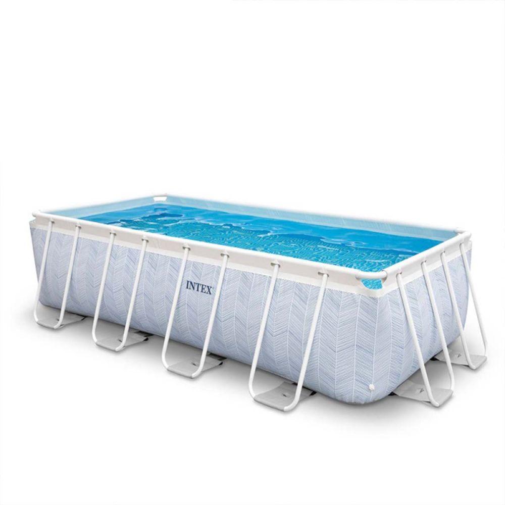 INTEX Bazen metalni okvir 4x2x1m, Chevron Prism, Pravougaoni