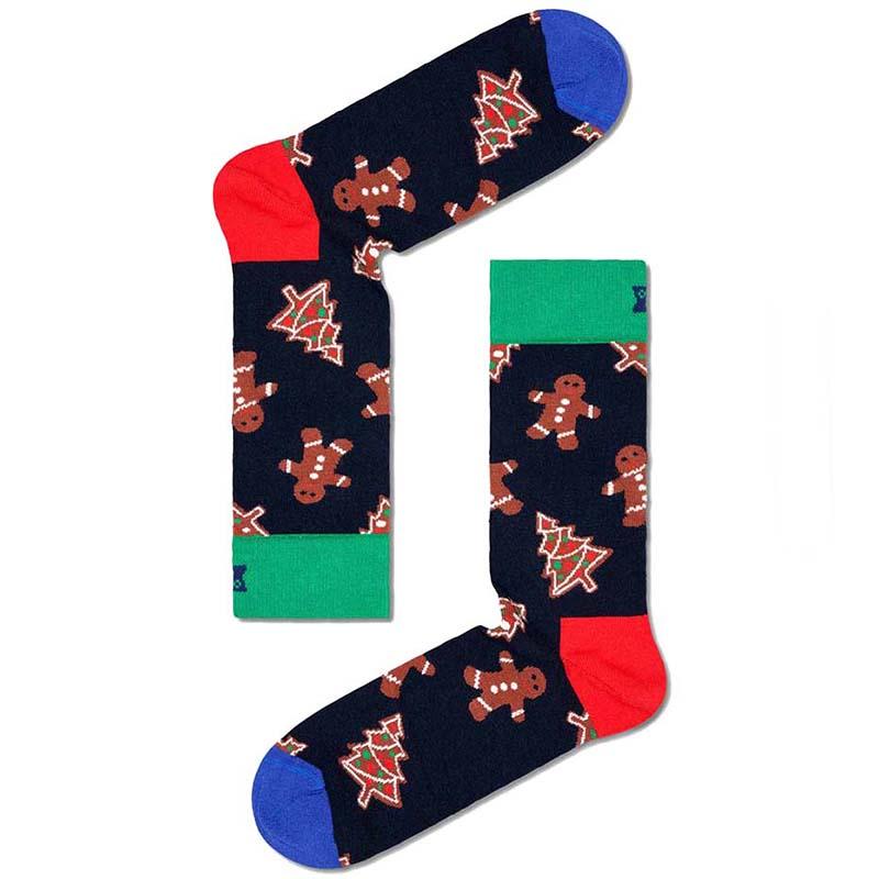HAPPY SOCKS Čarape Pack gingerbread cookies socks gift box unisex, Crne