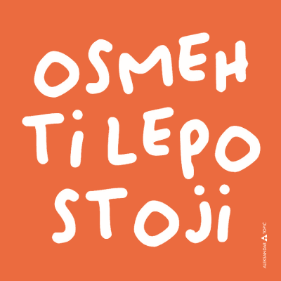 Aca Top Cat Nalepnica Sreća, Belo - narandžasta