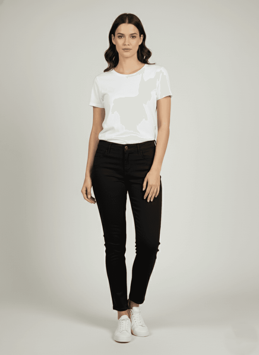 Elit Fashion Ženske pantalone 7/8, Crne