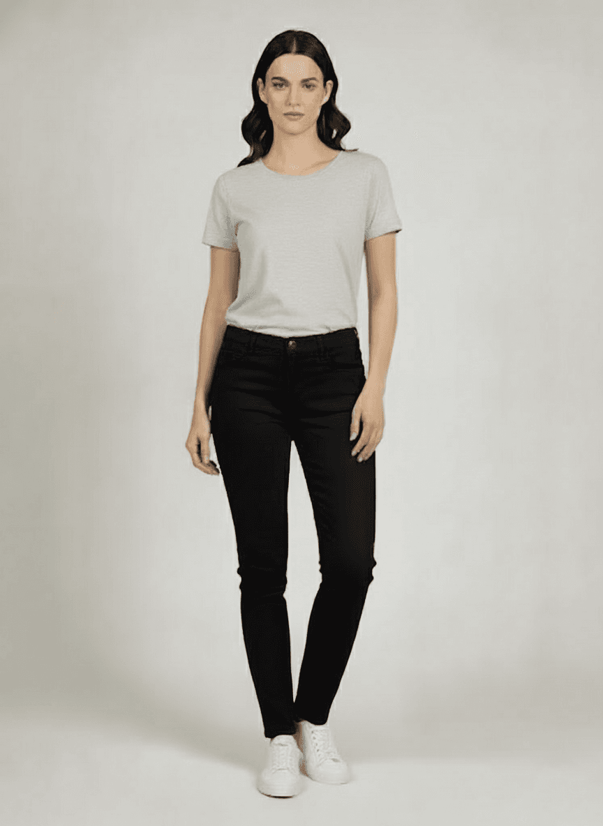 Elit Fashion Ženske pantalone, Regular, Crne