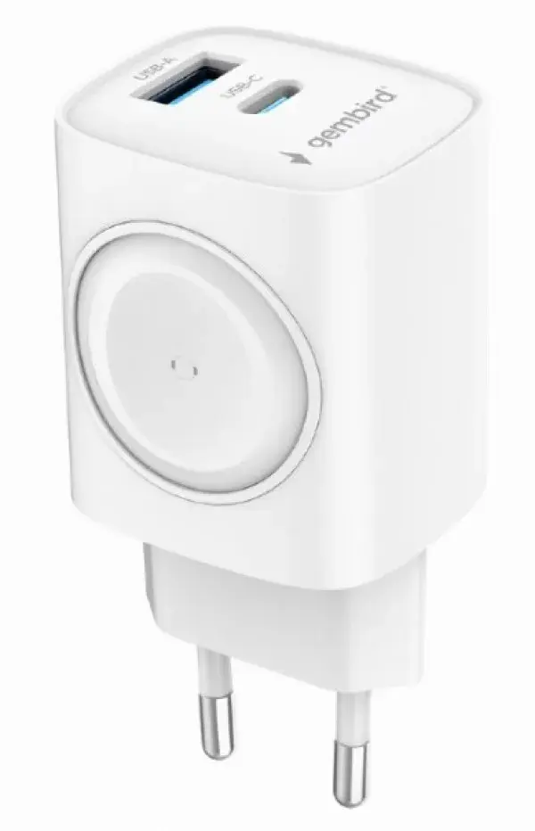 GEMBIRD Punjač za telefon i Apple Watch TA-UC-PDQCW20-01-W, Brzo punjenje, 20W, Beli