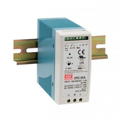 MEANWELL Napajanje za sigurnosne sisteme DRC-60B, 60W