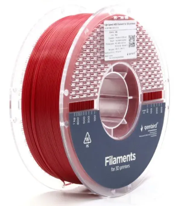 GEMBIRD Filament velike brzine za 3D štampač 3DP-ABS1.75HY-01-R ABS, 1.75mm, 1 kg, Crveni