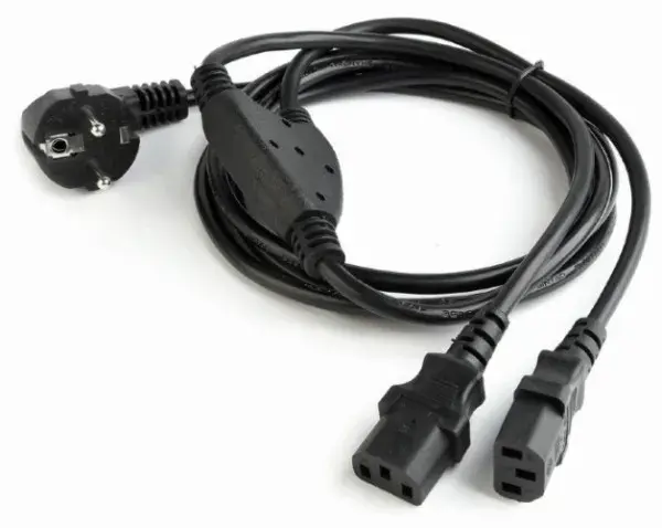 GEMBIRD Kabl za napajanje računara PC-186-ML6, Y razdelnik (C13), VDE sertifikat, 2m
