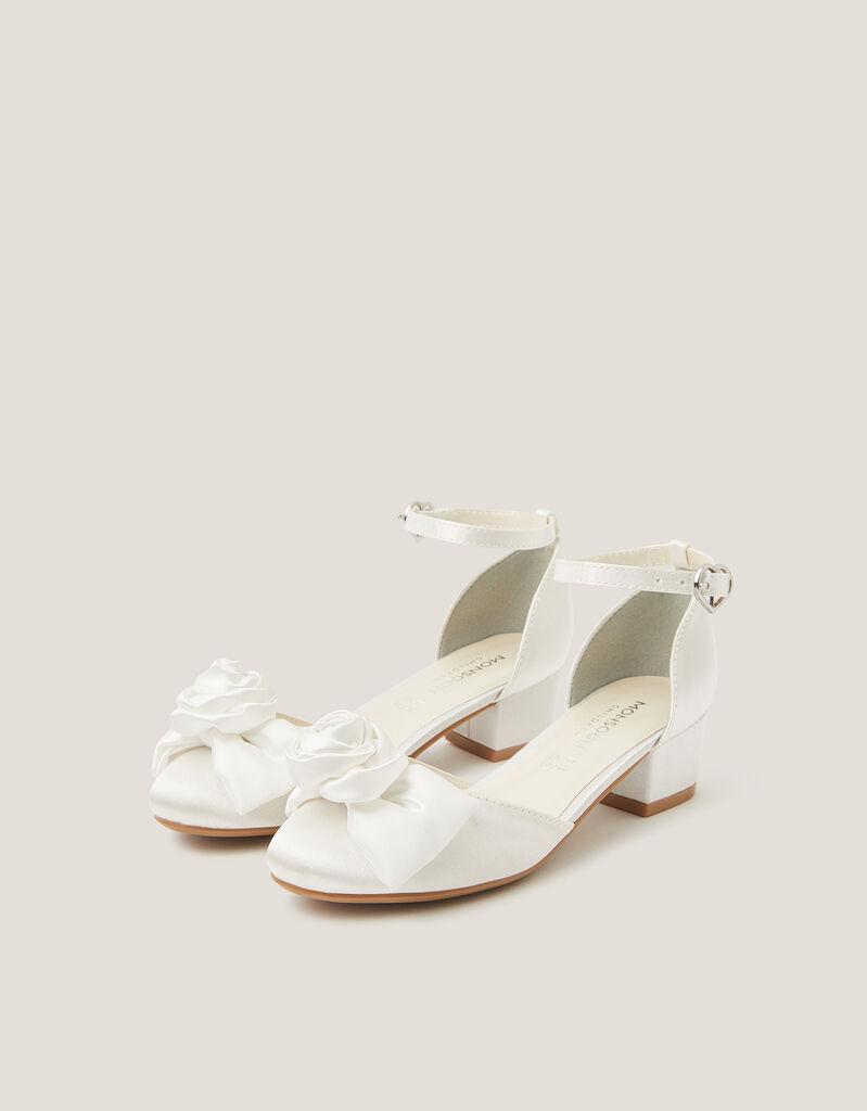 Monsoon Children Cipele za devojčice Ivory Rosette, Slonovača