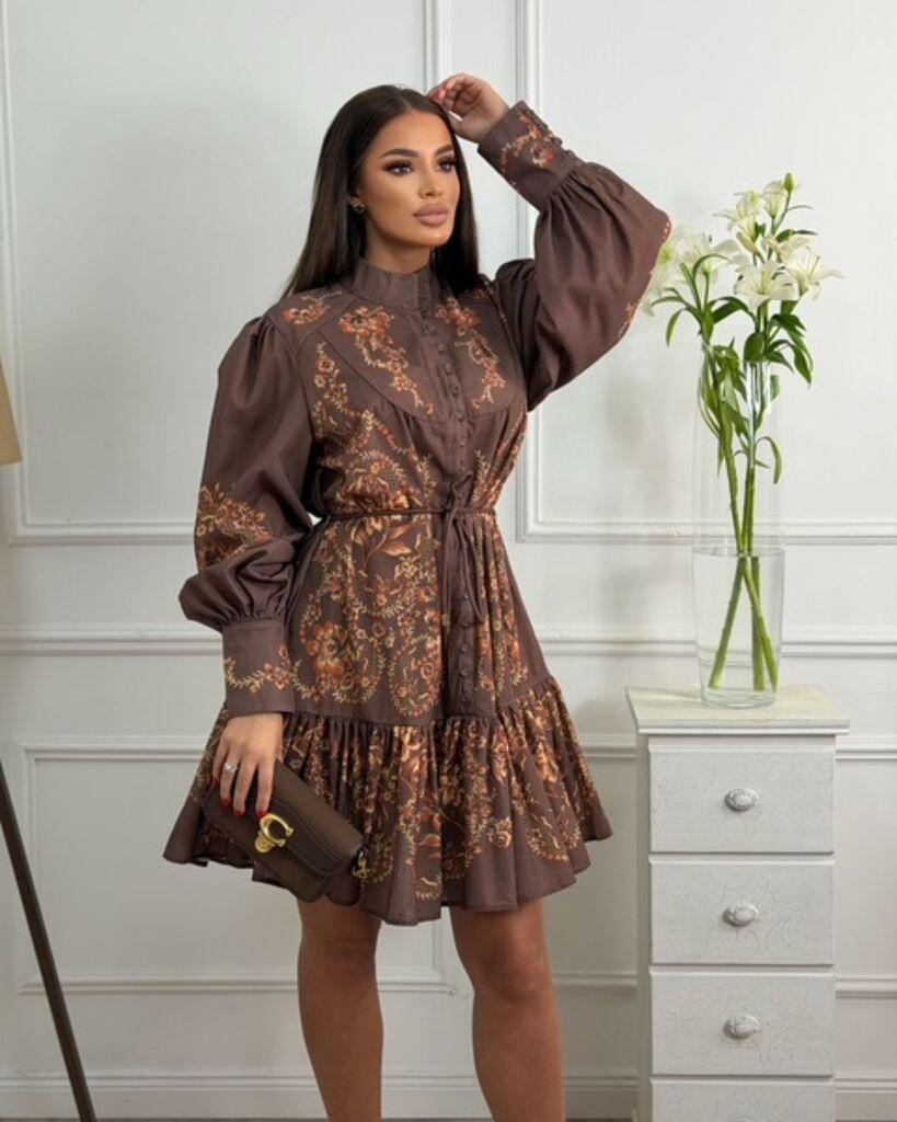 Squareonline Ženska haljina, Braon