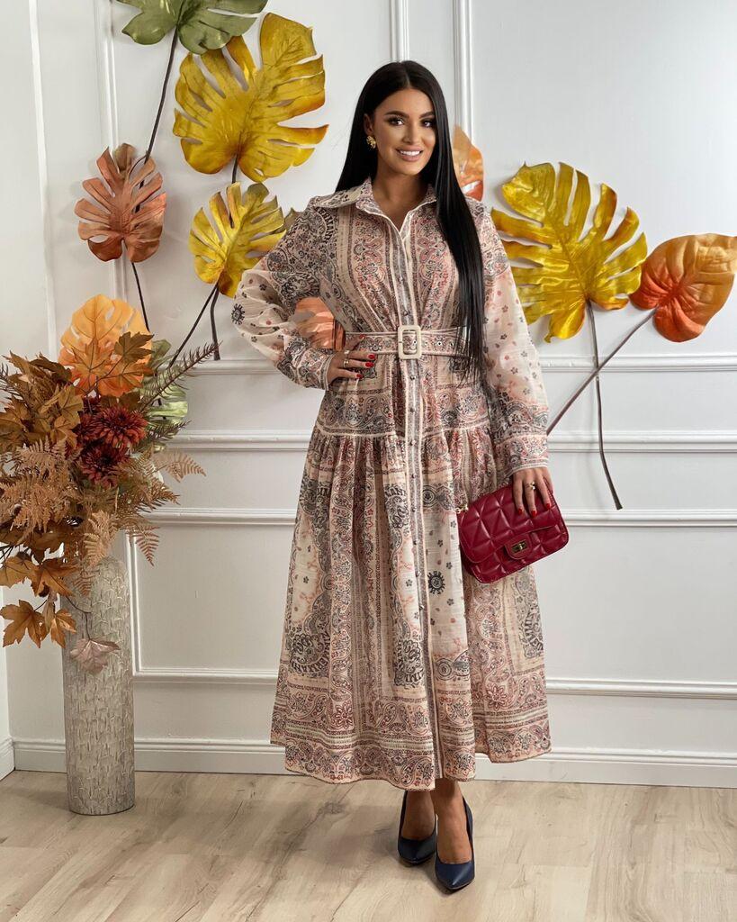 Squareonline Ženska haljina Aurelia, Bež