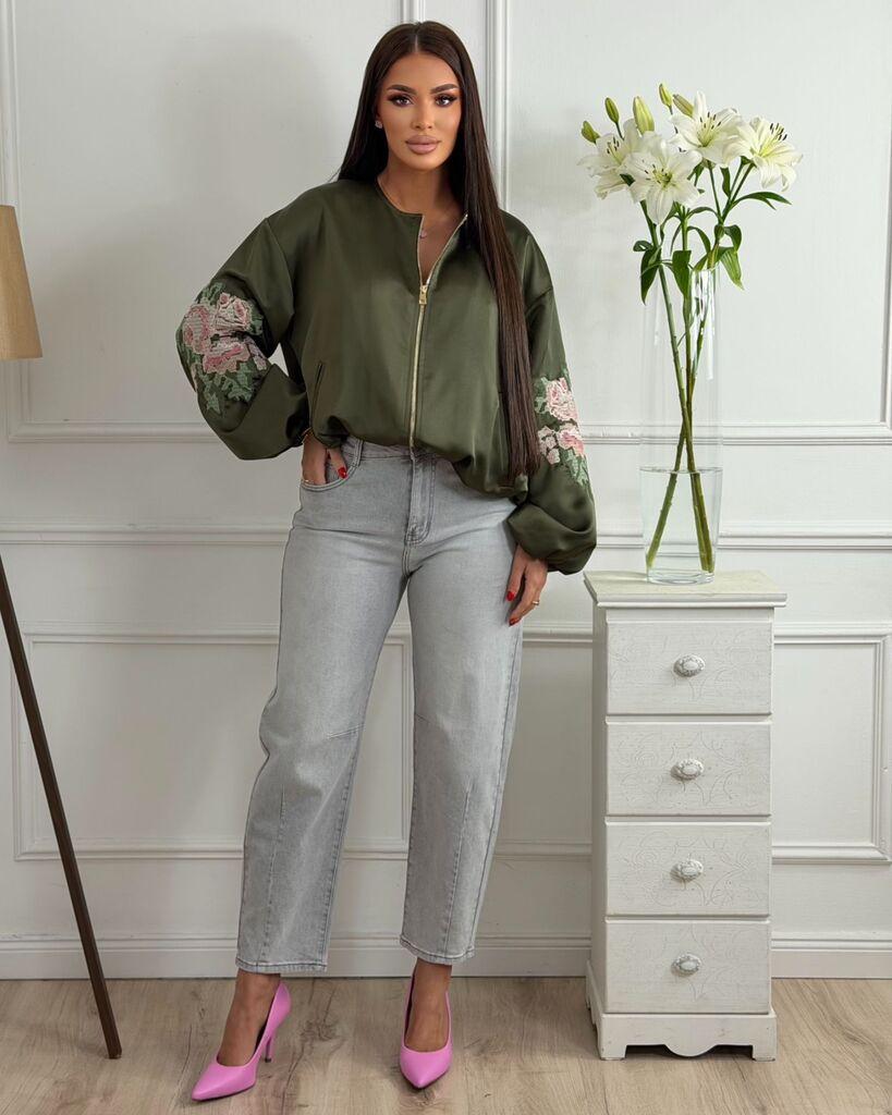 Squareonline Ženske farmerke Grey Fit, Sive