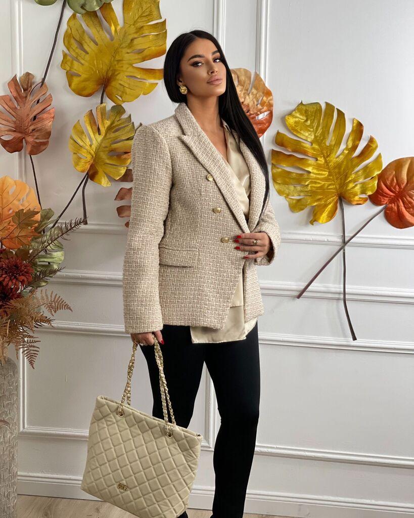 Squareonline Ženski sako od tvida, Bež