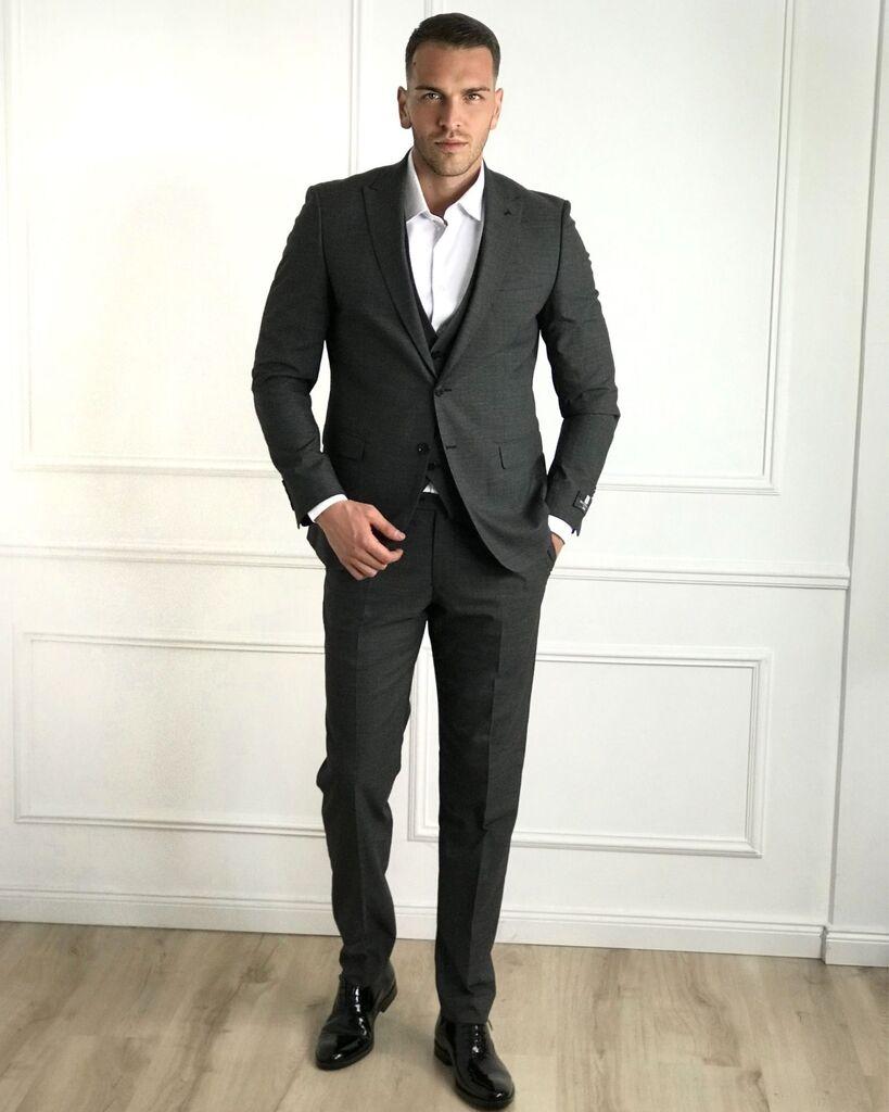 Squareonline Muško elegantno odelo, Tamnosivo