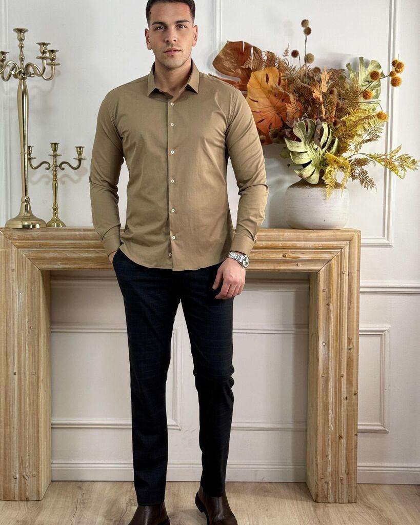 Squareonline Muška košulja, Krem