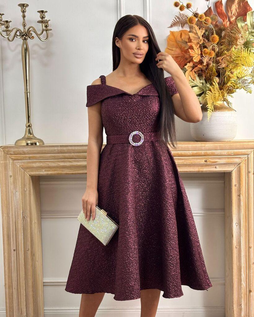 Squareonline Ženska haljina, Bordo