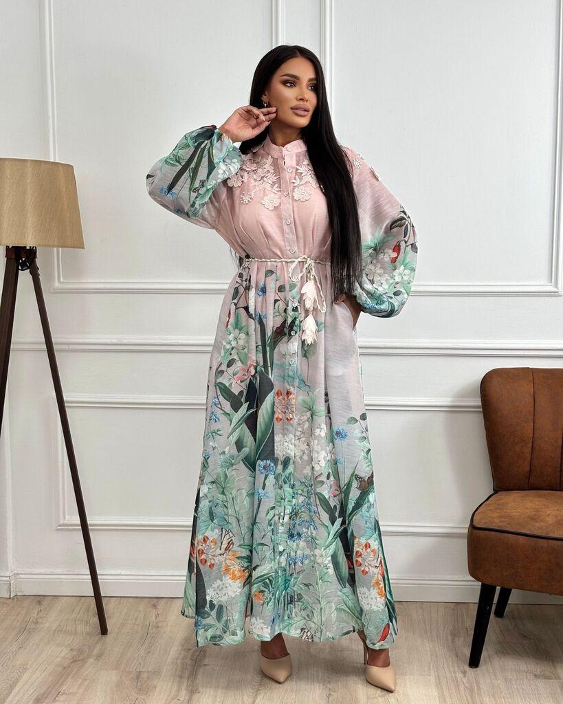 Squareonline Ženska haljina Flower, Roze