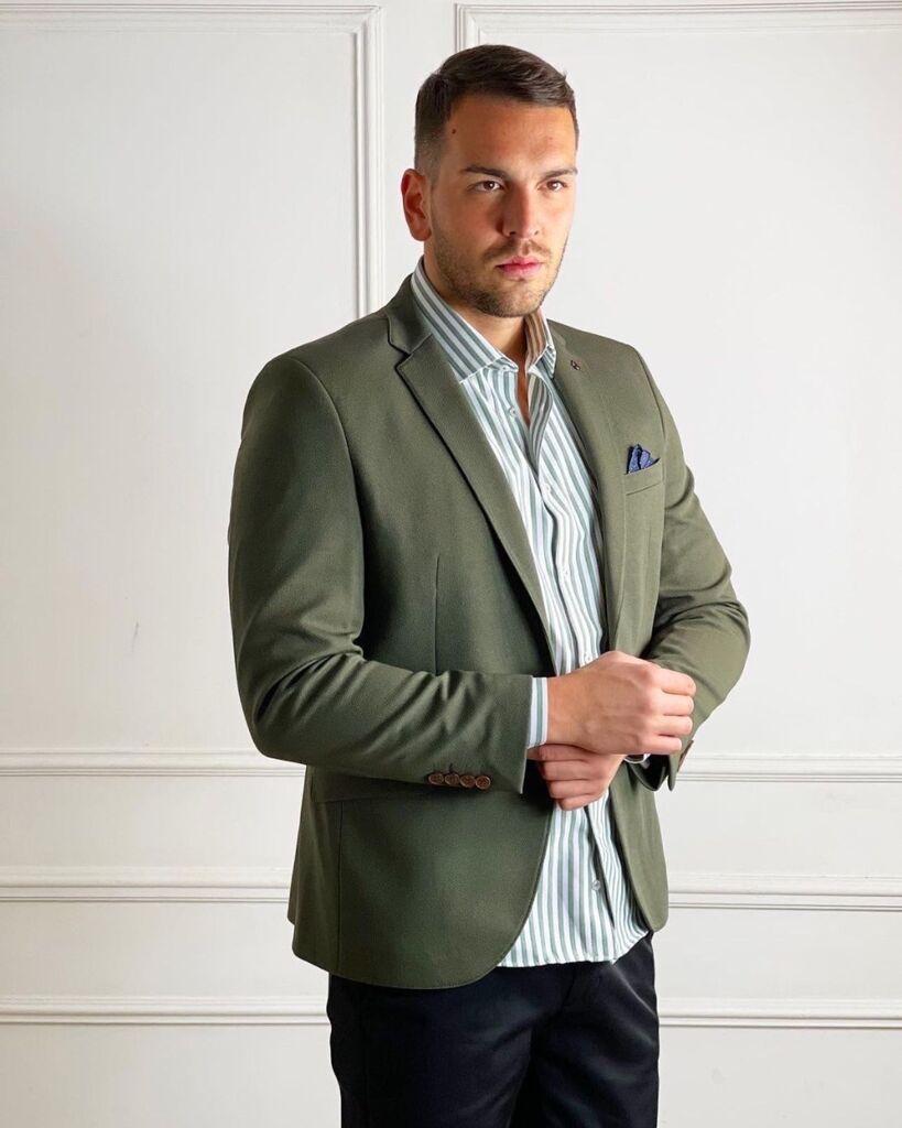 Squareonline Muški sako, Maslinasti