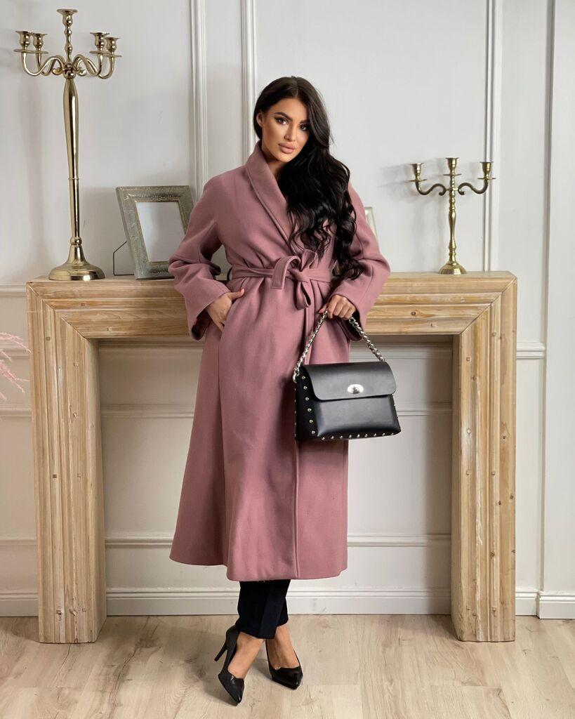 Squareonline Ženski dugi kaput, Roze