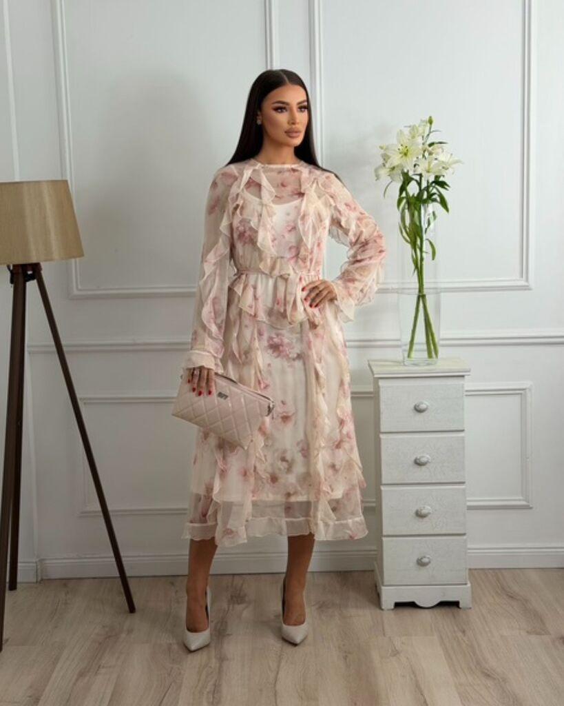 Squareonline Ženska haljina Blush Romance, Bež