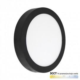 Mitea Lighting LED Nadgradni okrugli panel M24NO-BK-CCT, 265V, 24W, 6500K, Crni