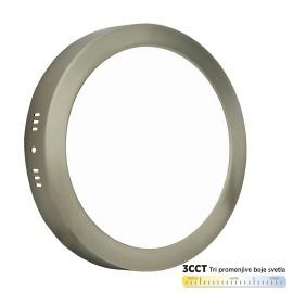 Mitea Lighting LED Nadgradni okrugli panel M18NO-SN-CCT, 265V, 18W, 6500K, Srebrni