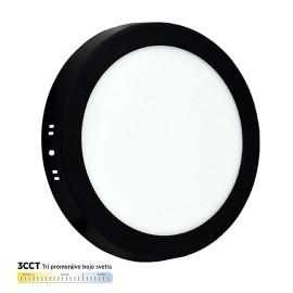 Mitea Lighting LED Nadgradni okrugli panel M18NO-BK-CCT, 18W, 265V, 6500K, Crni