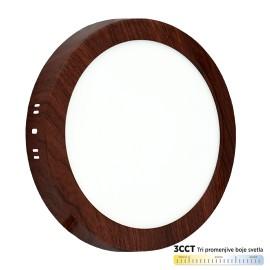 Mitea Lighting LED Nadgradni okrugli panel M18NO-WDD-CCT, 265V, 18W, 6500K, Braon