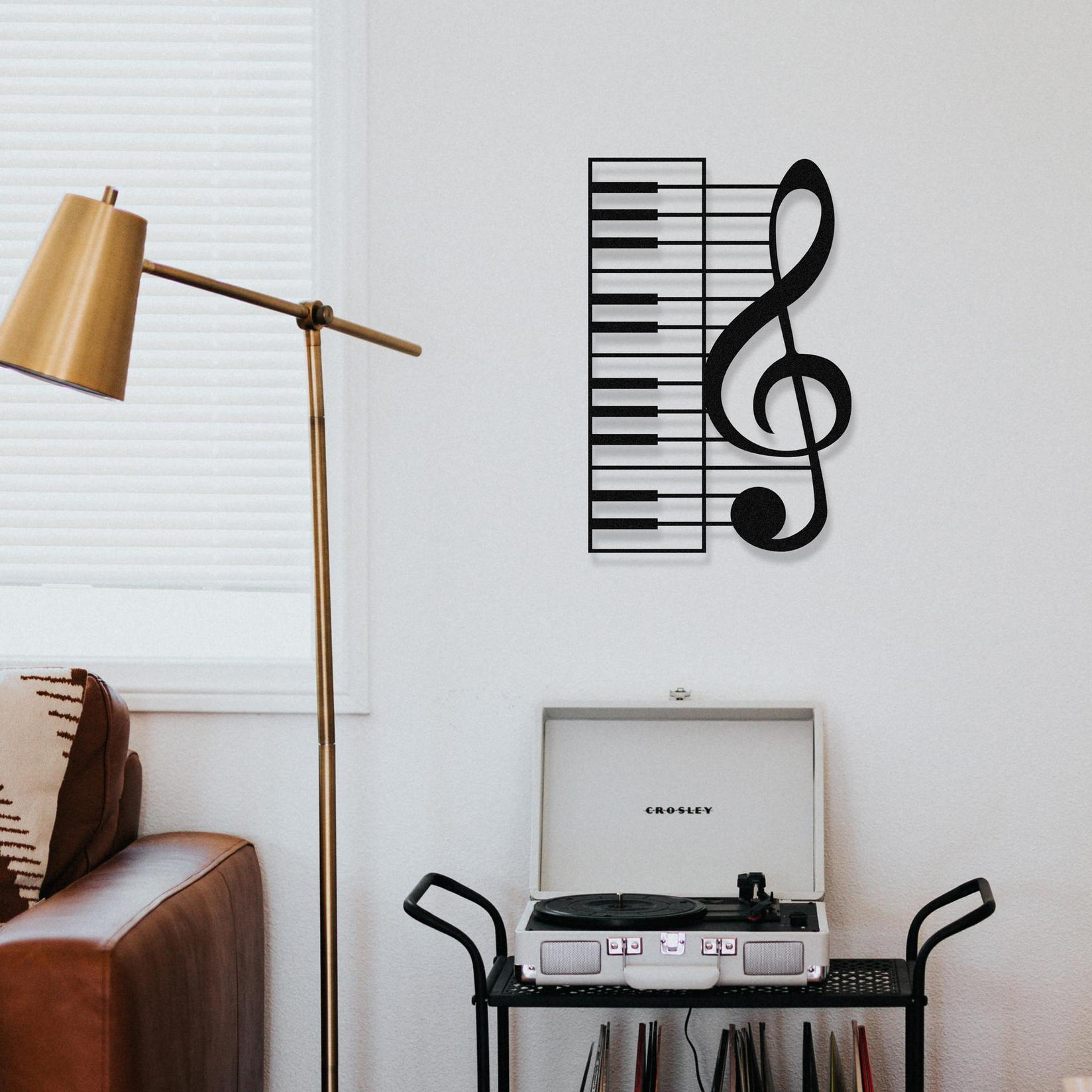 Wallity Zidna dekoracija Musical, 47x70 cm, 1.2 mm, Crna