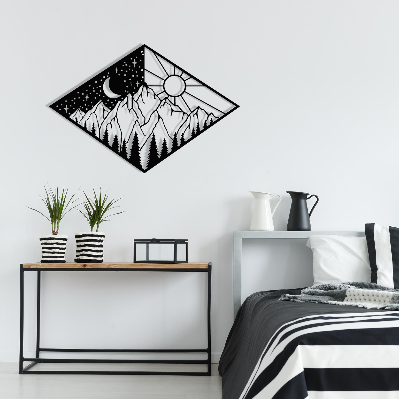 Wallity Zidna dekoracija Suveyda, 56x38 cm, 1.2mm, Crna