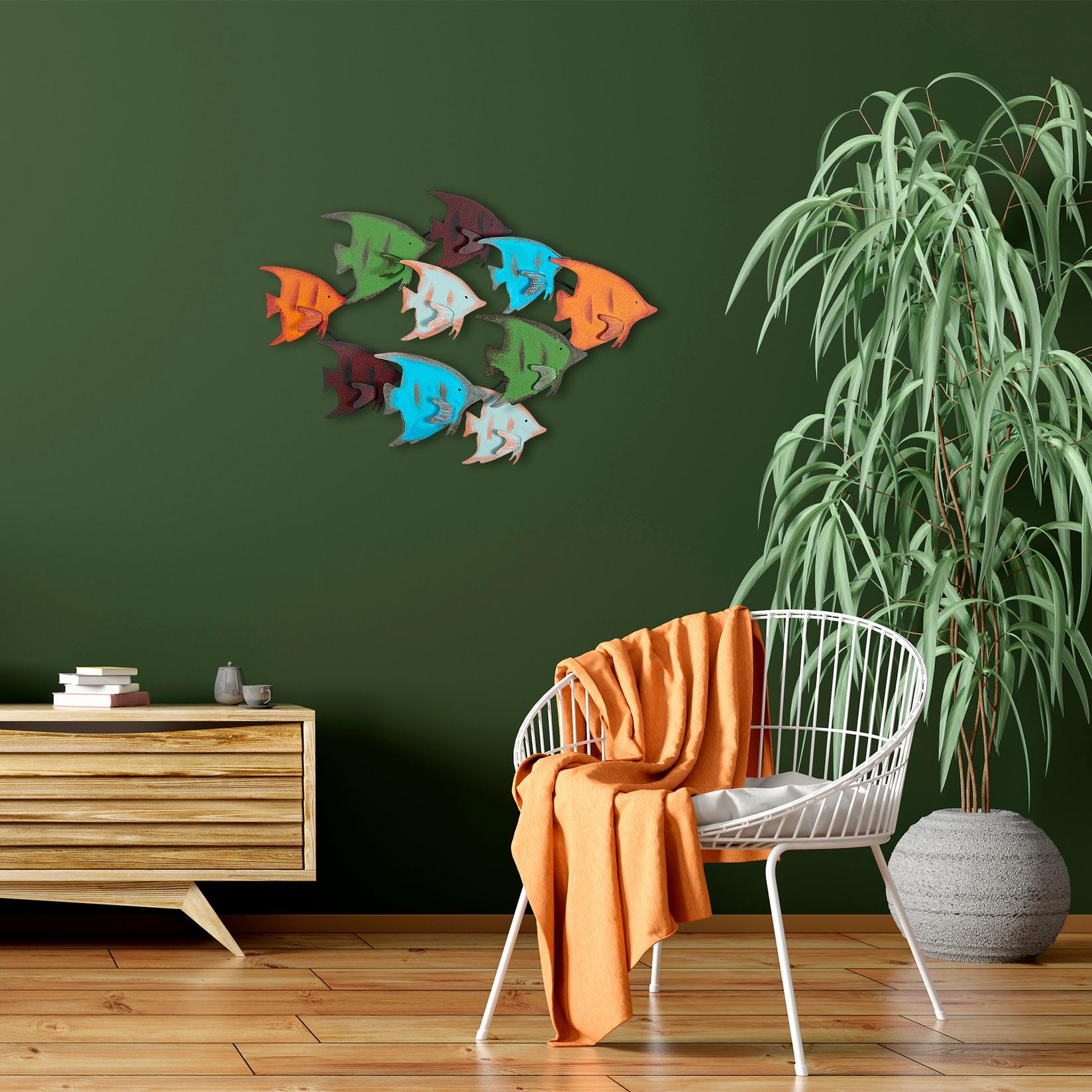 Wallity Zidna dekoracija Melek, 83x58x8 cm, Šarena