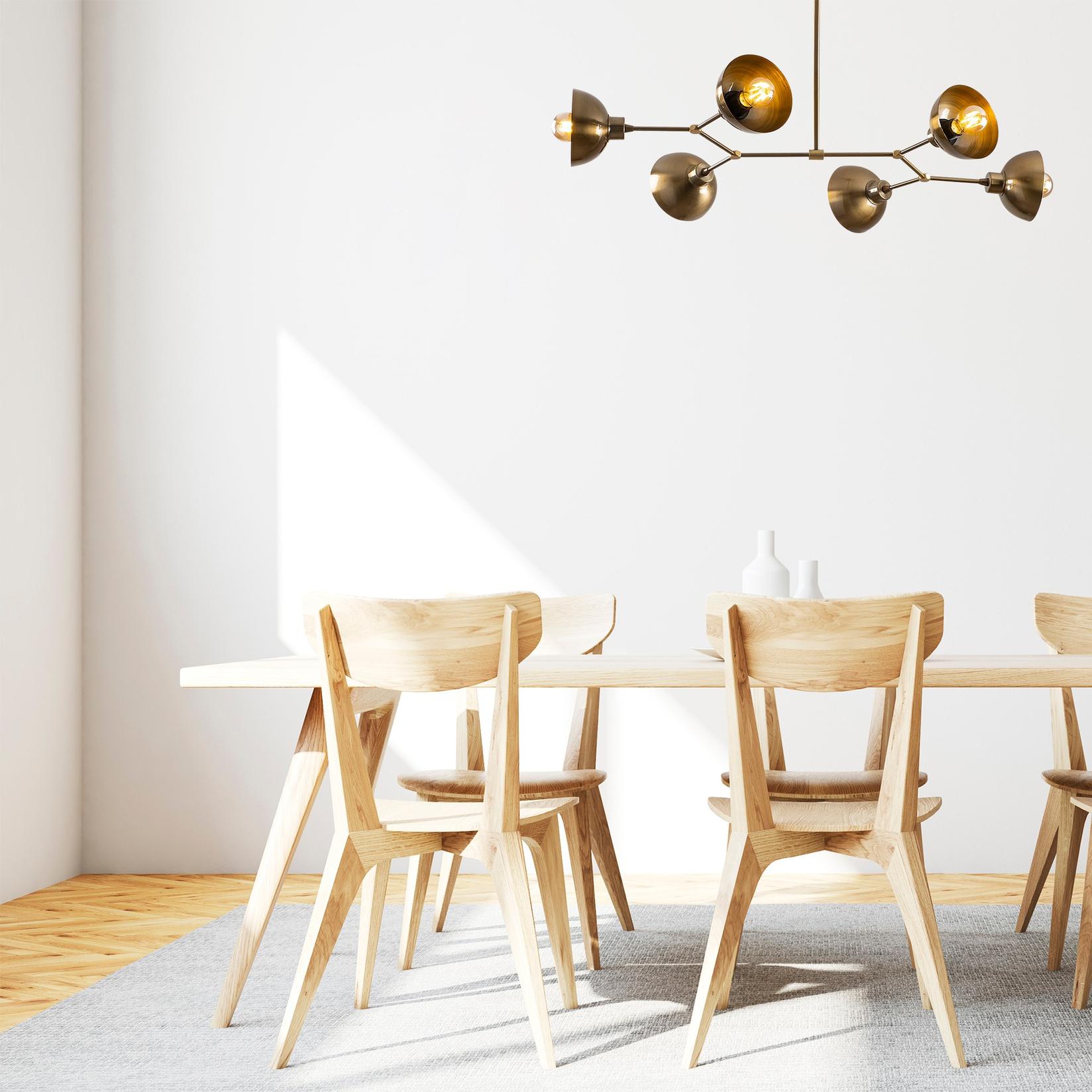 Opviq Luster Dram-1102, 53cm 102x52 cm, 6xE27, 40W, Zlatne boje