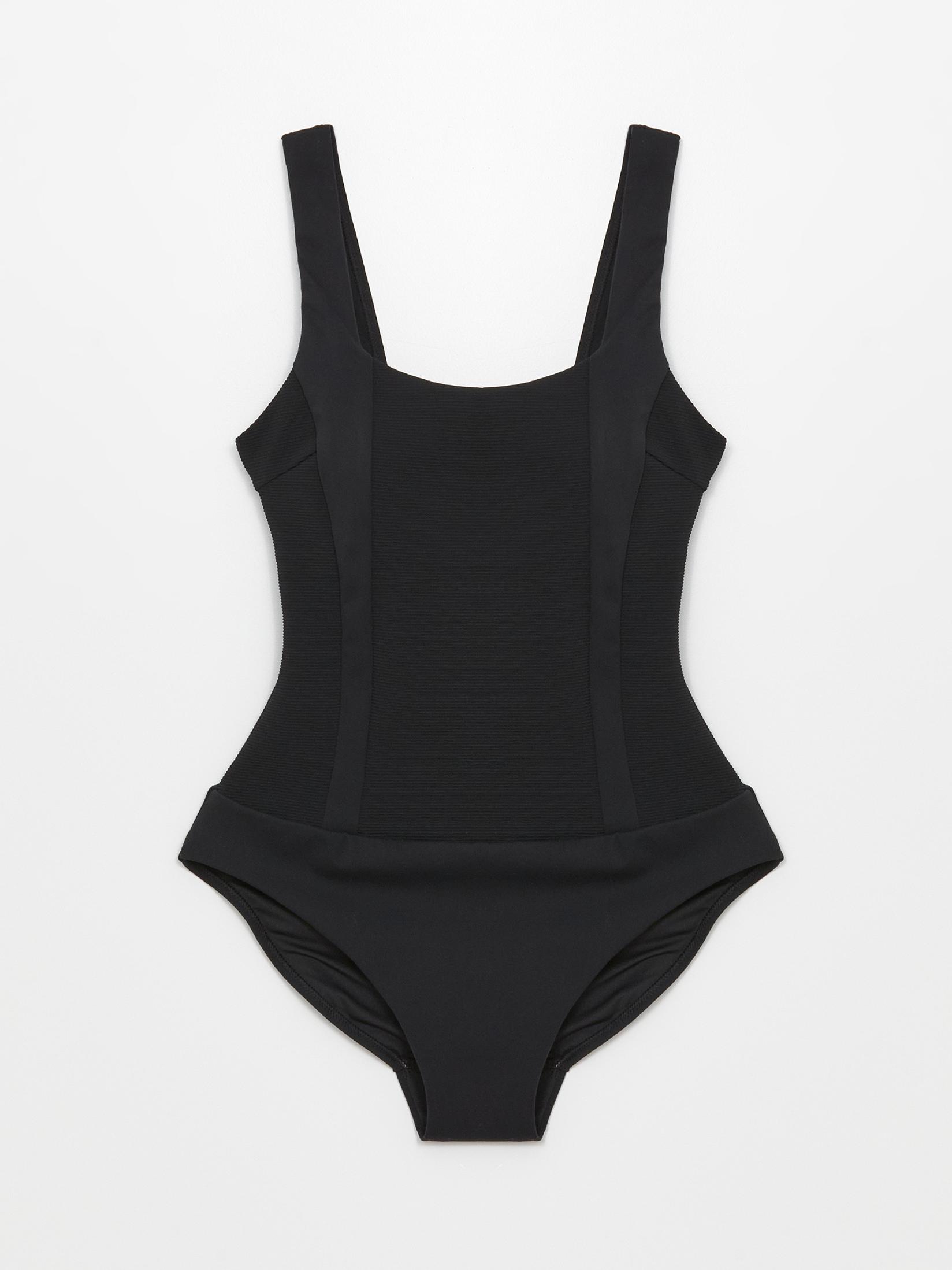 LC Waikiki Ženski kupaći kostim S4CL27Z8-CVL, Crni