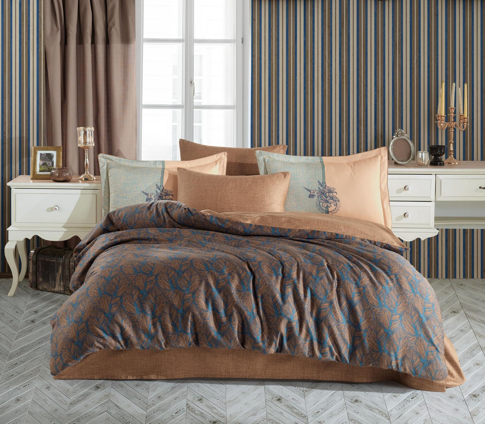 L'essentiel Maison Komplet posteljina Lotus, 200x220 cm, Braon-Plava