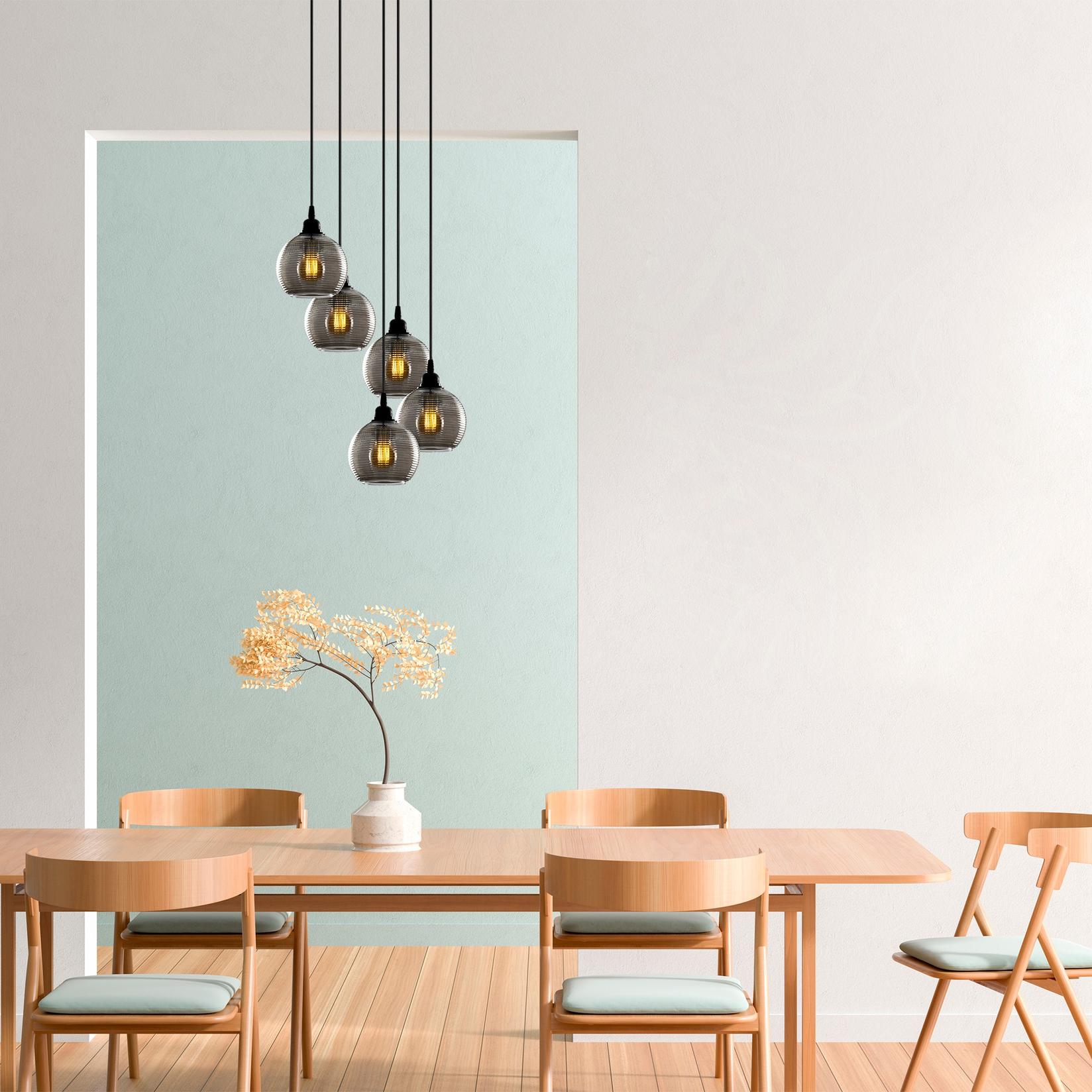 Opviq Luster Smoked-032, 114cm50x50cm, 5xE27, Sivi