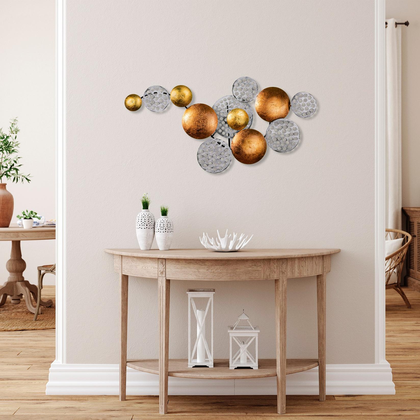 Wallity Zidna dekoracija Aurora 2, 45x82 cm, Srebrno-bakarne boje