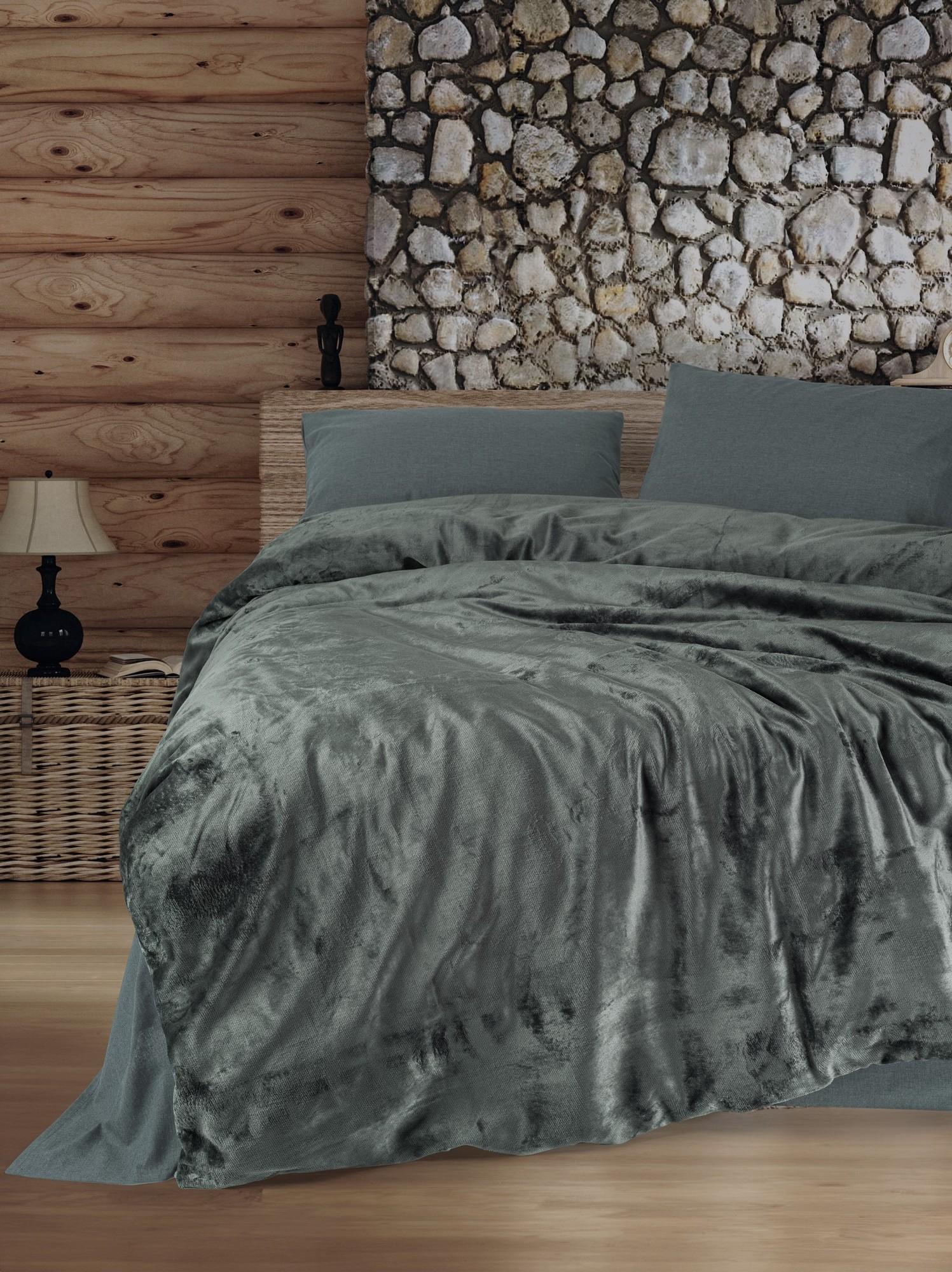 L'essentiel Maison Komplet posteljina Flossy, 200x220 cm, Siva