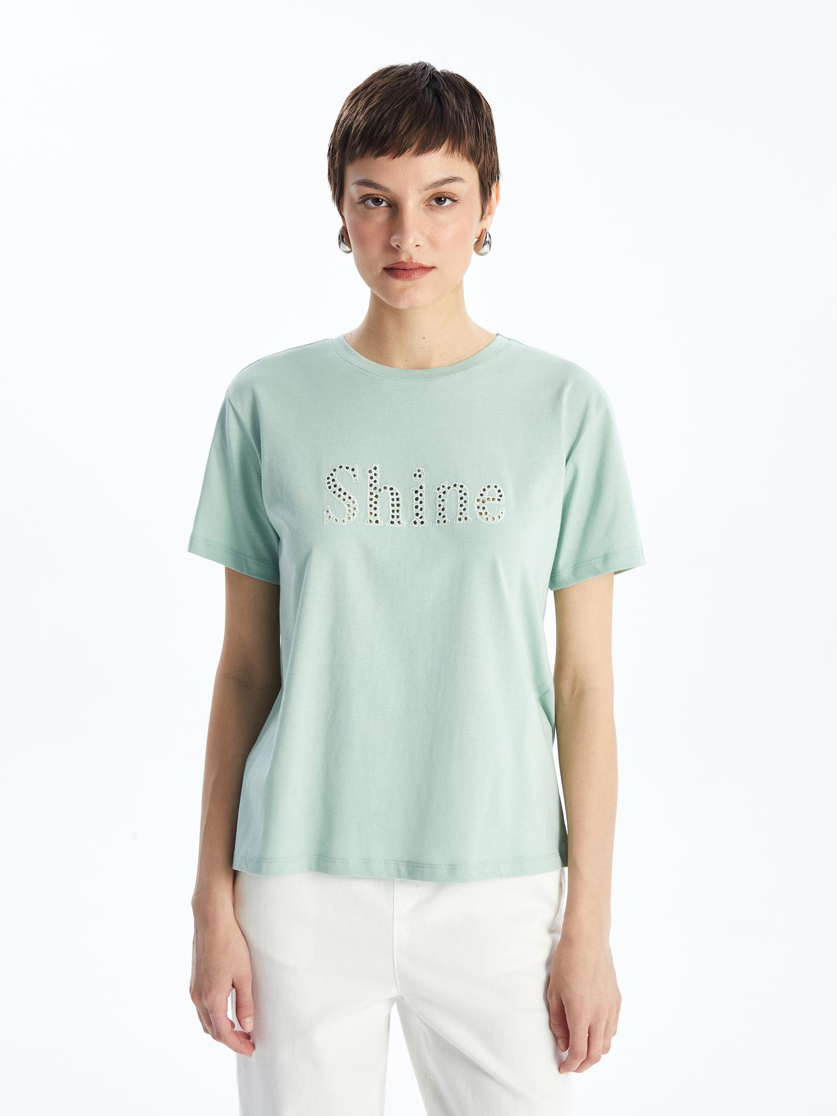 LC Waikiki Ženska majica S4DY47Z8-G4G, Zelena