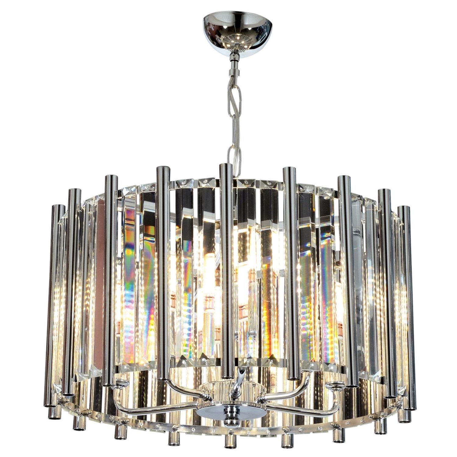 Opviq Luster Av-65222-K45, 57cm, 45 cm, 6xE14, 40W, Srebrne boje