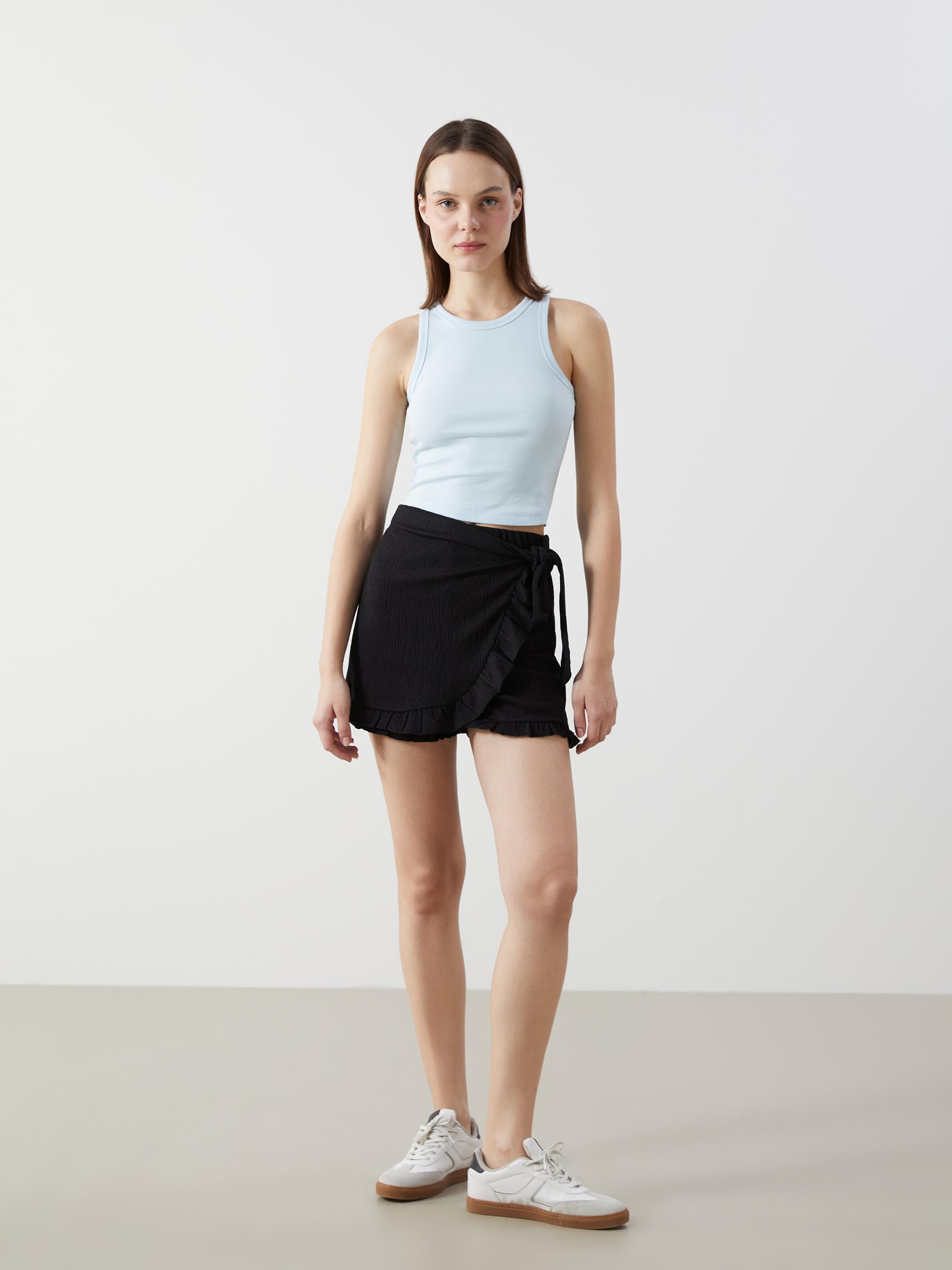 LC Waikiki Ženska suknja šorc S5DQ76Z8-CVL, Crna