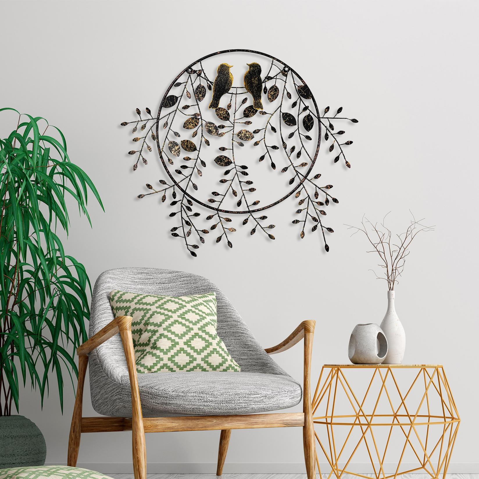 Wallity Zidna dekoracija Love of Birds 2, 75x86 cm, Šarena