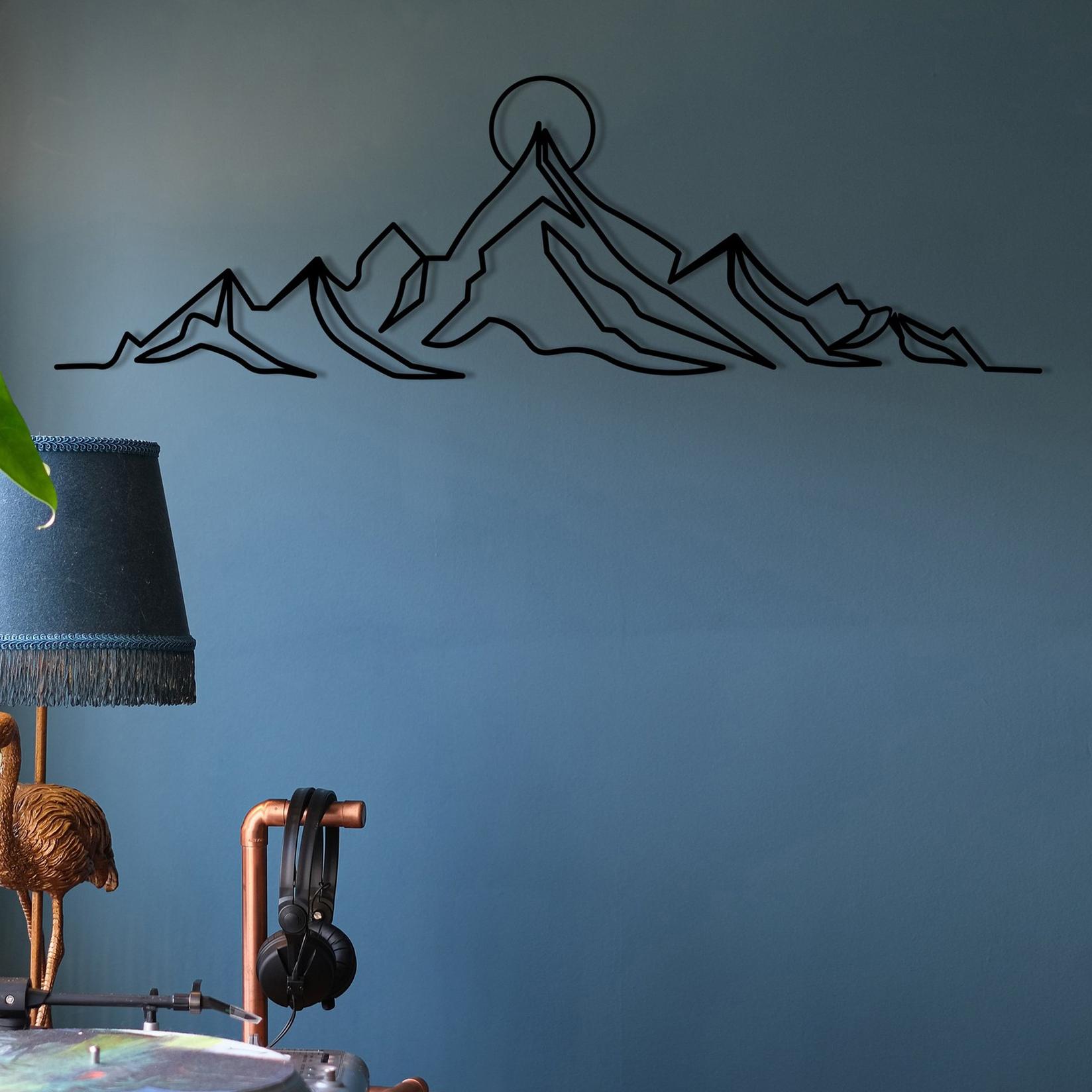 Wallity Zidna dekoracija Everest, 119.5x37 cm, 1.2mm, Crna