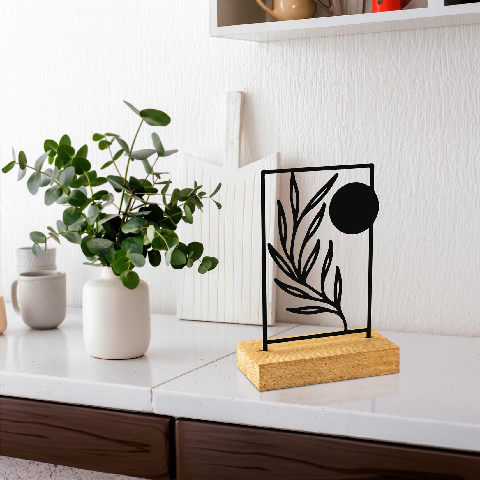 Aberto Design Dekorativna figura Sunrise, 24x8x17 cm, Crna