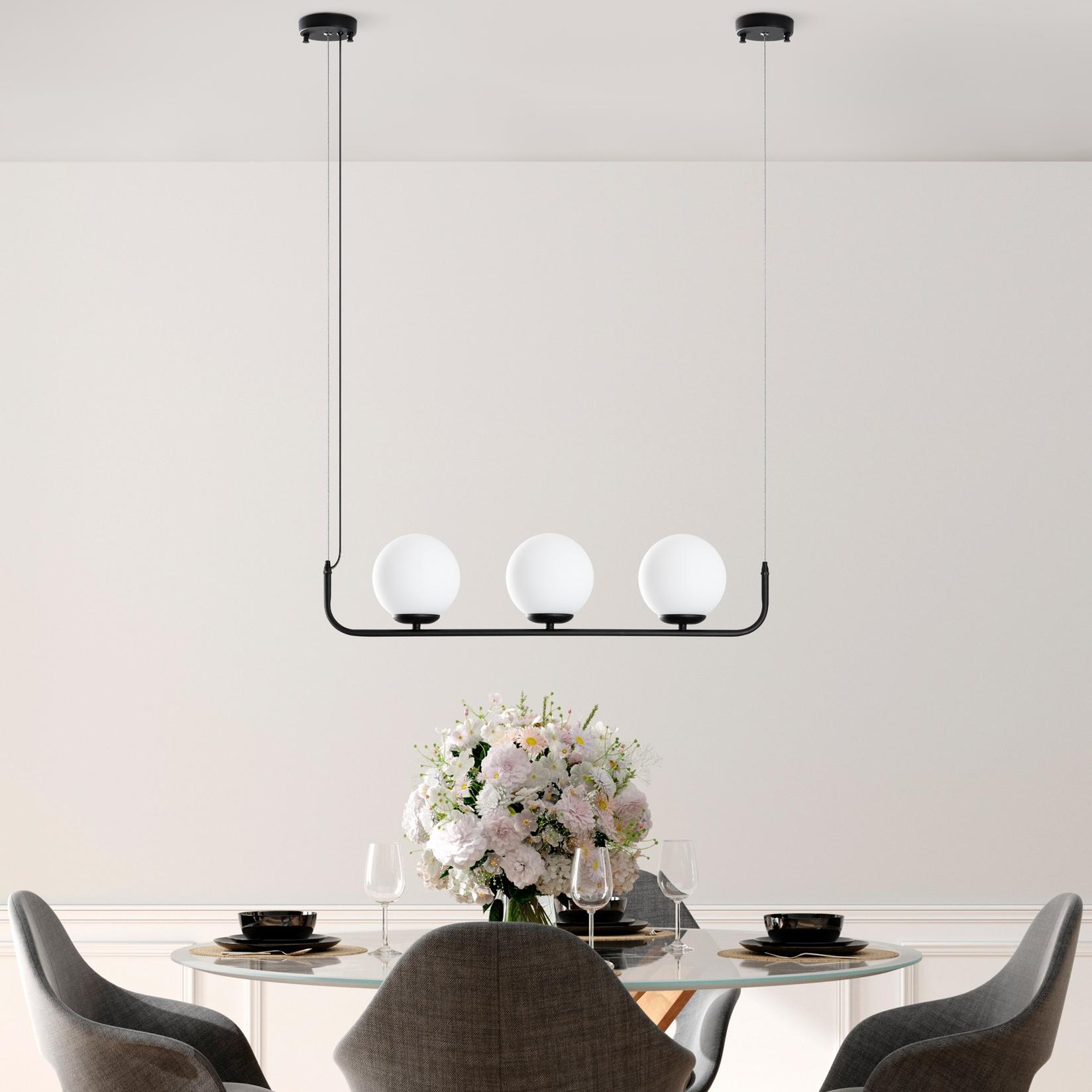 Opviq Luster Faruk-13715, 20-110cm, 15 cm Cap, 3xE14, Crni