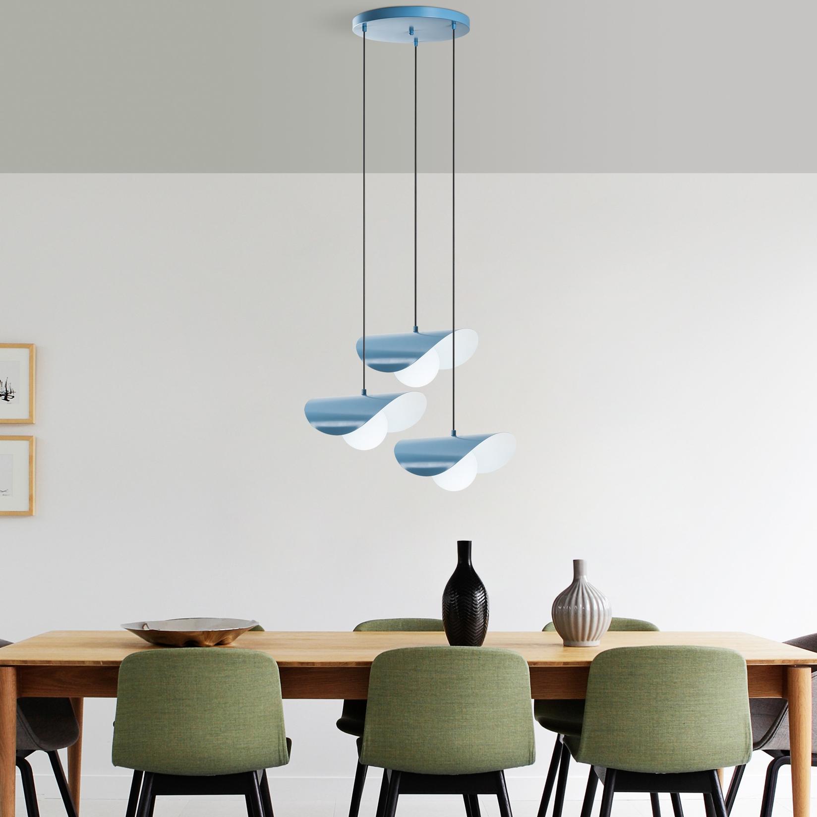 Opviq Luster Vatoz-Nus-6141, 75-112cm, 50 cm, 3xE27, Plavi