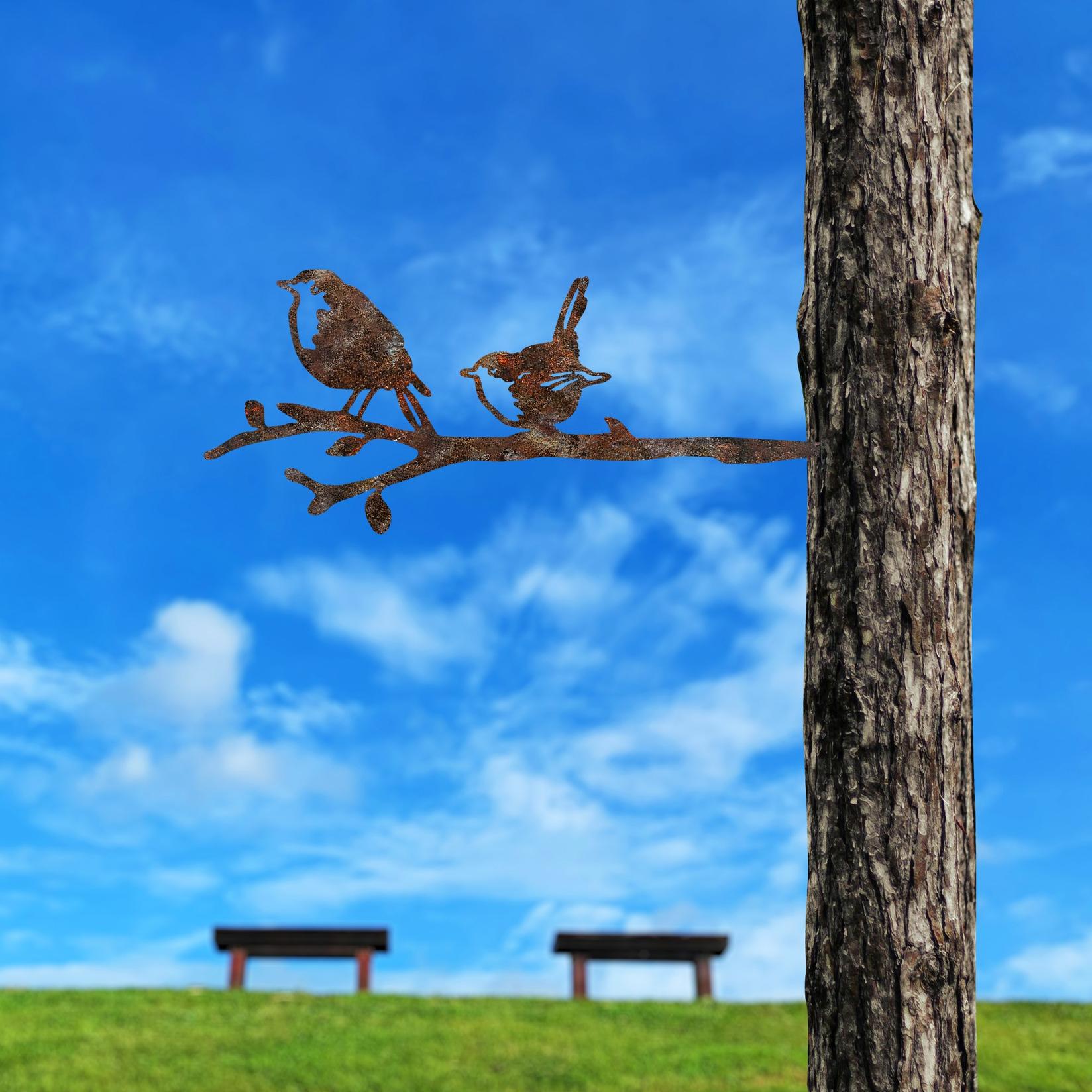 Aberto Design Dekorativna figura Bird On The Branch 03, 55x22 cm, 1.5 mm