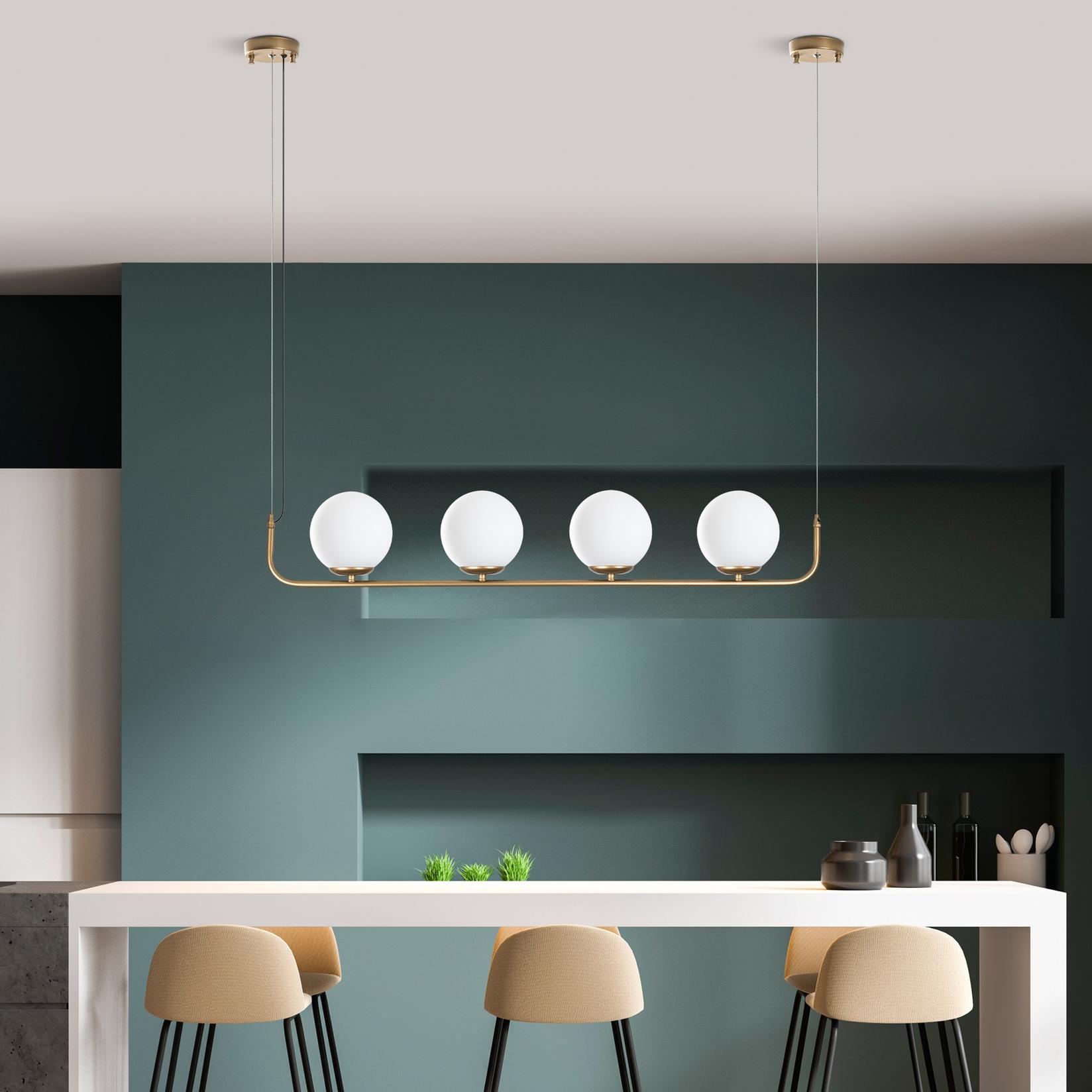 Opviq Luster Faruk-13721, 20-110cm, 4xE14 s, IP27, Zlatne boje