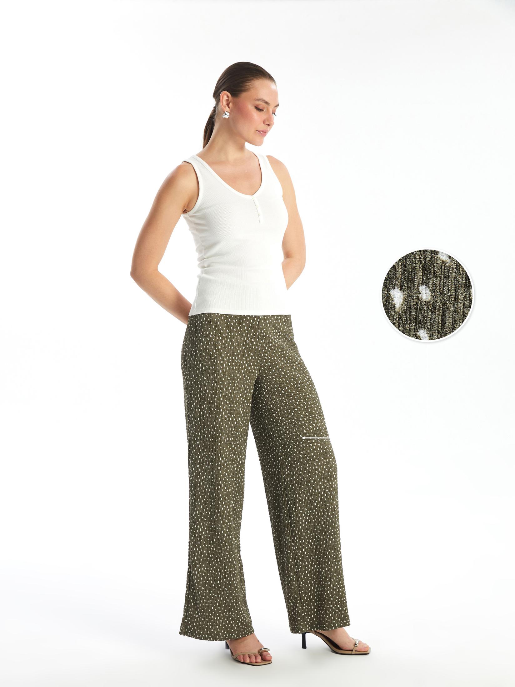 LC Waikiki Ženske pantalone S4G473Z8-LRR, Zelene