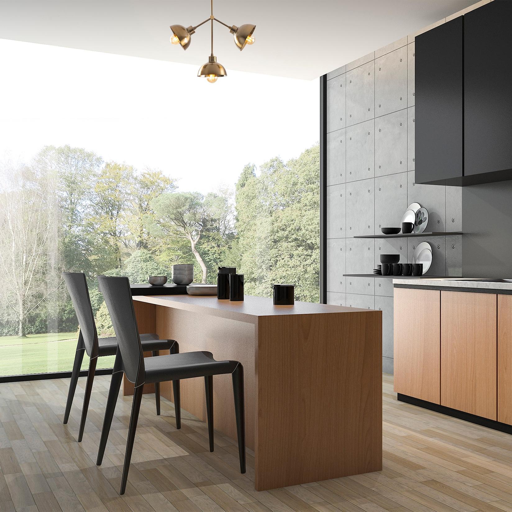 Opviq Luster Dram-1112, 47cm 46x15 cm, 3xE27, 40W, Zlatne boje